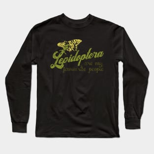 Funny bug Vintage Retro Lepidoptera are my favourite people Long Sleeve T-Shirt